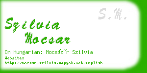 szilvia mocsar business card